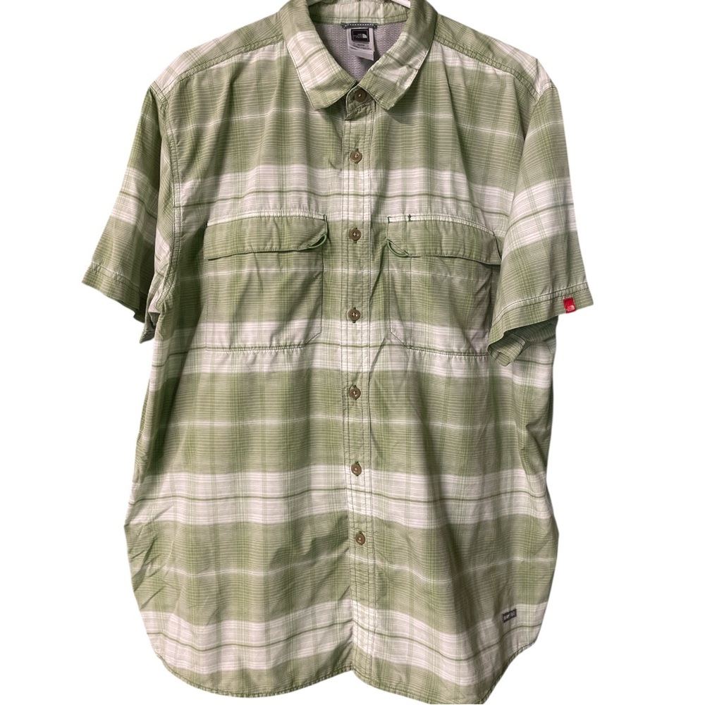 The North Face Green and White Casual Button Down Tech Shirt Men’s XL - Picture 5 of 8